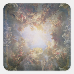 Die Apotheose von Herkules, von der Decke von Th Quadratischer Aufkleber