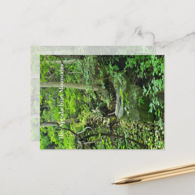 Die appalachischen Berge Postkarte (Vorderseite/Rückseite Beispiel)