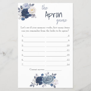 Die Apron-Junggesellinnenabschied-Spielkarte Flyer