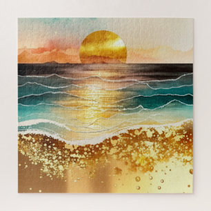 Die Aquarell-Strand-Serie Design 3