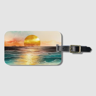 Die Aquarell-Strand-Serie Design 3 Gepäckanhänger