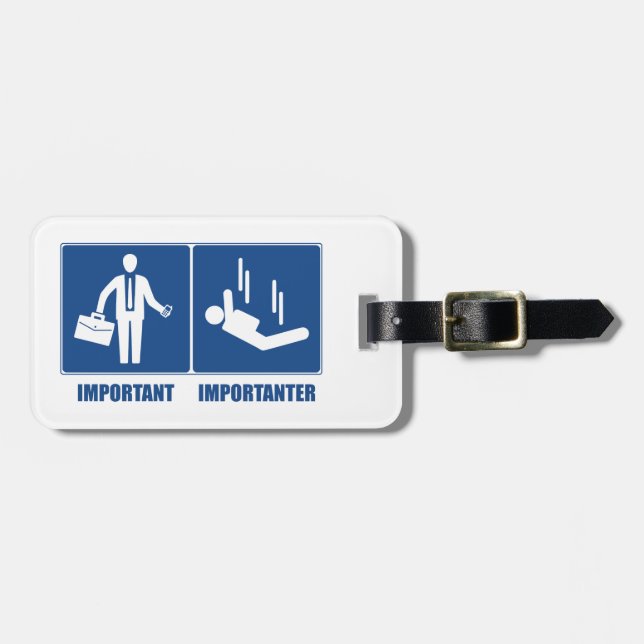 Die Arbeit ist wichtig, das Tauchen in der Luft is Gepäckanhänger (Vorderseite horizontal)