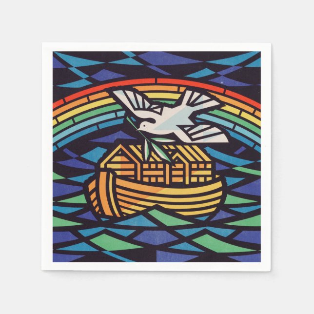 Die Arche Noas mit dem Heiligen Geist Serviette (Vorderseite)