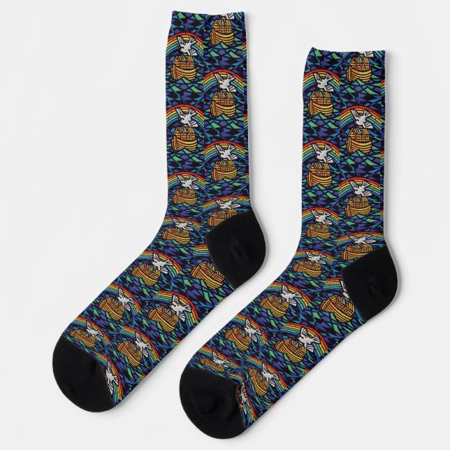Die Arche Noas mit dem Heiligen Geist Socken (Linkes Detail)