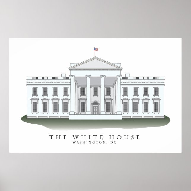 Die architektonische Printwerbung im Weißen Haus Poster (Vorne)