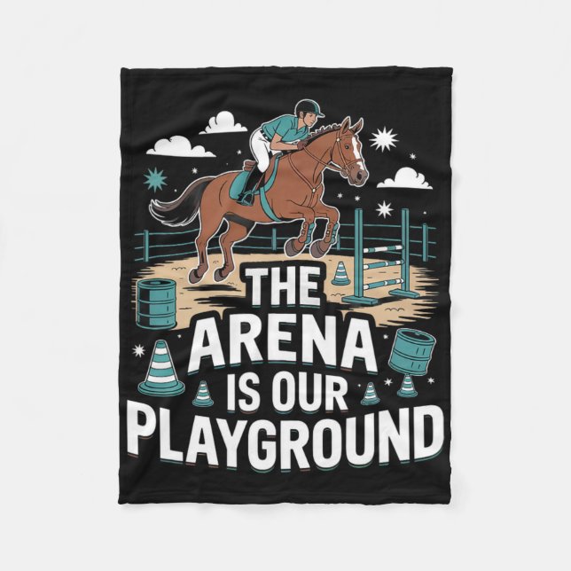 Die Arena ist unser Spielplatz Reittier Fleecedecke (Vorderseite)