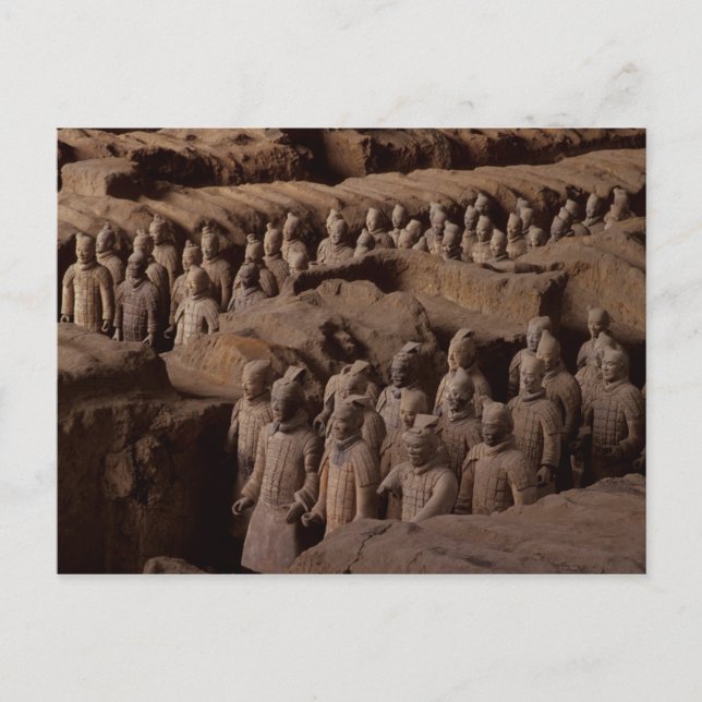 Die Armee der Terrakottakrieger im Kaiser Qin Postkarte (Vorderseite)