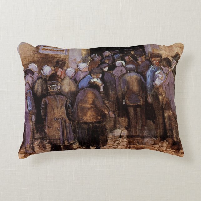 Die Armen und das Geld von Vincent van Gogh Dekokissen (Vorderseite)