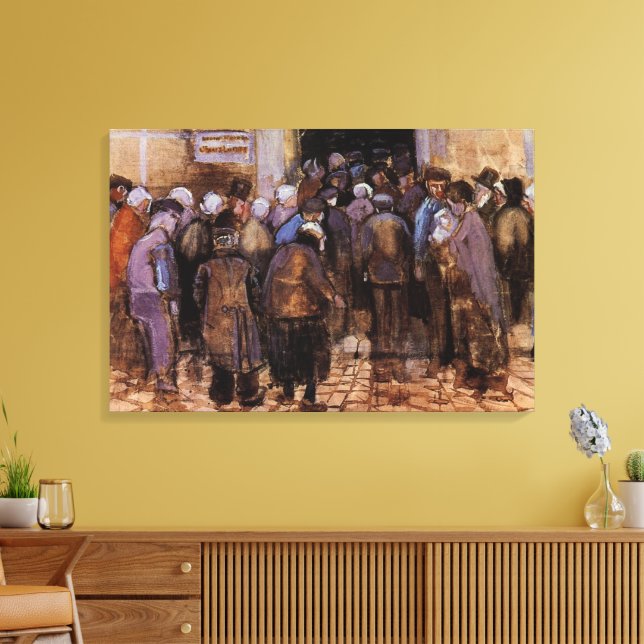 Die Armen und das Geld von Vincent van Gogh Leinwanddruck (Insitu (Wohnzimmer))