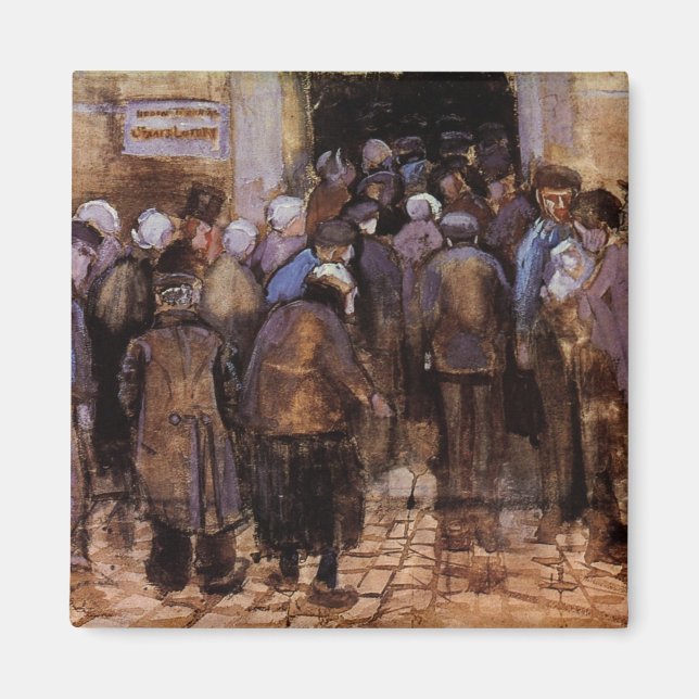 Die Armen und das Geld von Vincent van Gogh Magnet (Vorne)