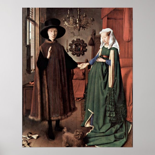 Die Arnolfini Hochzeit von Jan van Eyck Poster (Vorne)