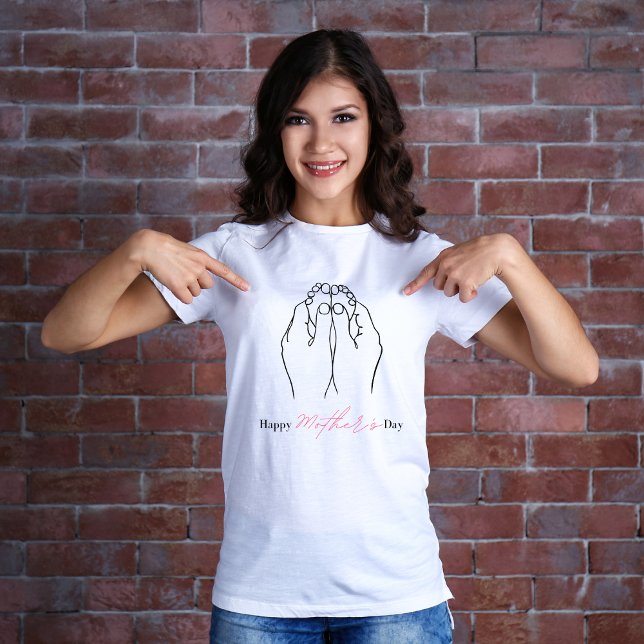 Die Art der einfachen Linie der Mutter T-Shirt (Von Creator hochgeladen)