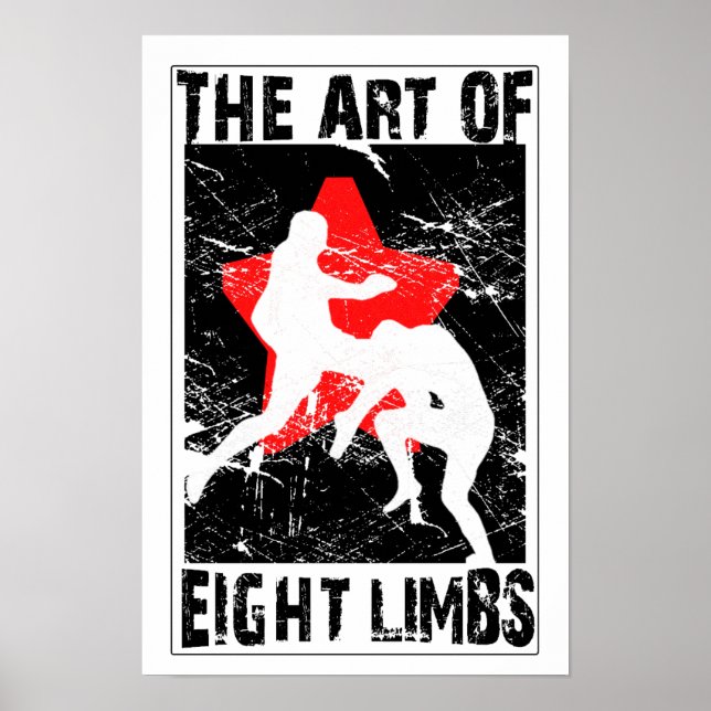 Die Art von 8 Limbs - Muay Thai Flying Knee Poster (Vorne)