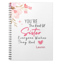 Die Art von Schwester-Notebook - Personalisiertes  Notizblock