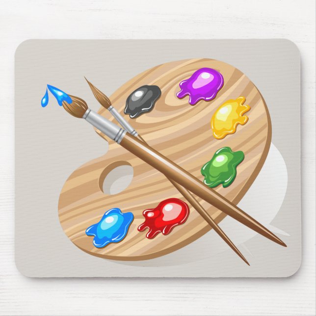 Die Artist-Palette Mousepad (Vorne)