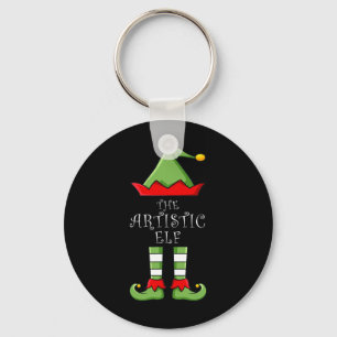 Die Artistic Elf Fun Family Matching Group Pajama Schlüsselanhänger
