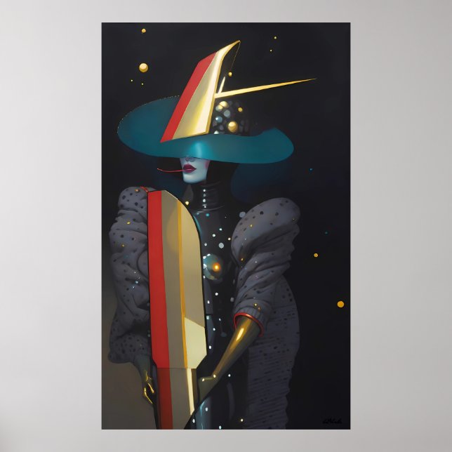 Die Astro-Hexe surfen Poster (Vorne)