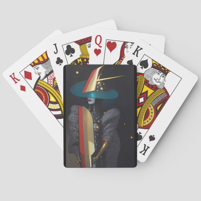 Die Astro-Hexe surfen Spielkarten (Rückseite)