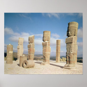 Die atlanteanischen Säulen oben auf der Pyramide B Poster