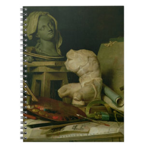 Die Attribute der Künste, 1769 (Öl auf Leinwand) Notizblock