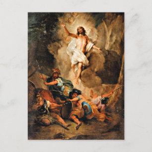 Die Auferstehung Christi, feine Kunst, Einladungspostkarte