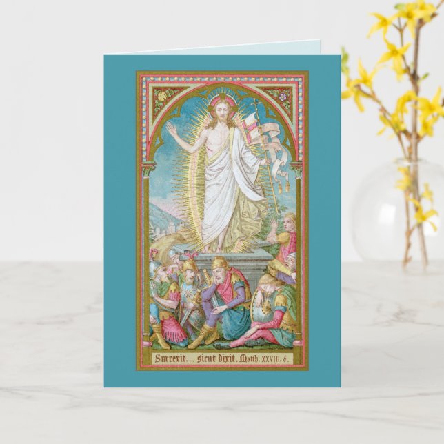 Die Auferstehung Christi Jesus (SAU 041) Karte (Gelbe Blume)