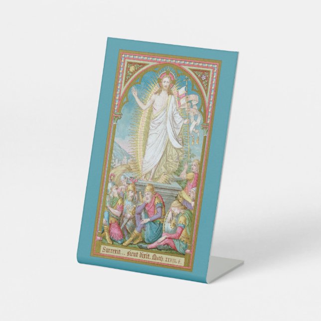 Die Auferstehung Christi Jesus (SAU 041) Sockelschild (Vorderseite)