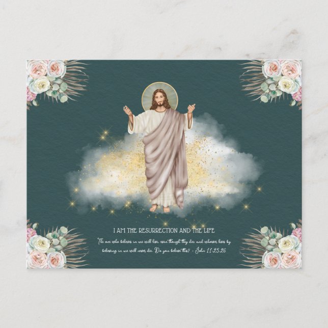 Die Auferstehung Jesu Christi - Ostern Postkarte (Vorderseite)