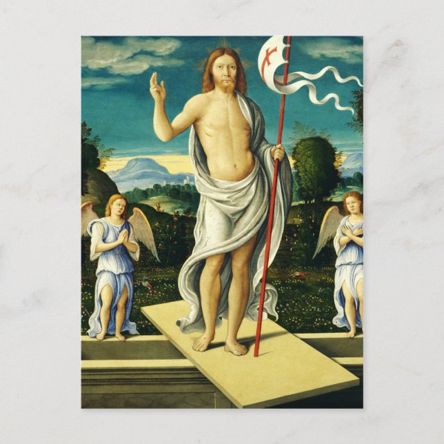 Die Auferstehung Jesu durch Girolamo da Santacroc Postkarte (Vorderseite)
