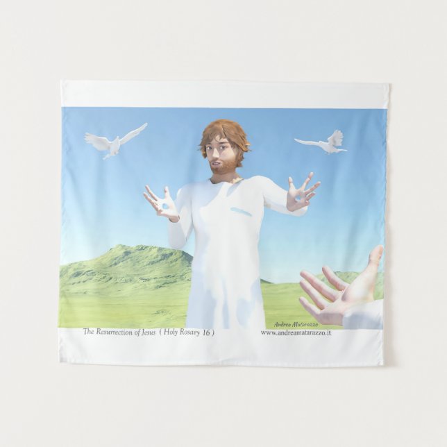 Die Auferstehung Jesu Wandteppich (Vorderseite (Horizontal))