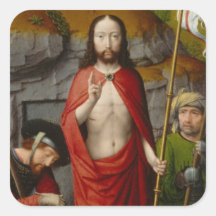 Die Auferstehung, mit den Pilgern von Emmaus Quadratischer Aufkleber