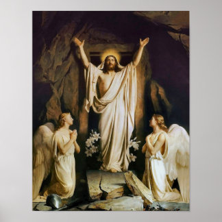 Die Auferstehung von Carl Bloch Druck Poster