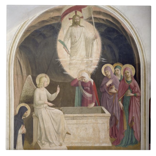 Die Auferstehung von Christus und von frommen Fliese (Vorderseite)