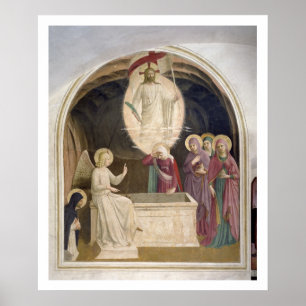 Die Auferstehung von Christus und von frommen Poster