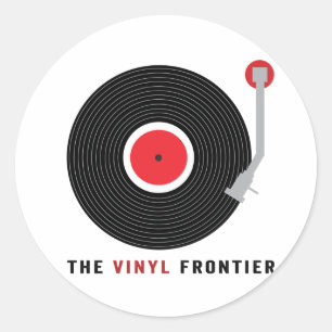 Die Aufkleber an der Vinyl-Grenze