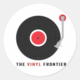 Die Aufkleber an der Vinyl-Grenze