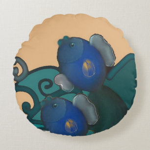 Die aufsteigenden Fische Rundes Kissen