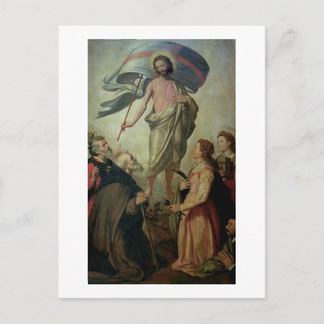 Die Aufszension Christi, 1595 (Öl auf Tafel) Postkarte (Vorderseite)