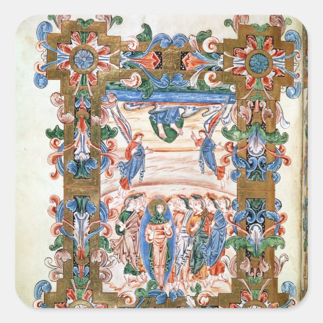 Die Aufszension Christi Quadratischer Aufkleber (Vorderseite)