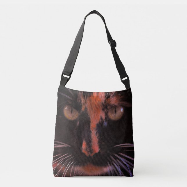 Die Augen der Katze Tragetaschen Mit Langen Trägern (Vorderseite)