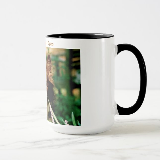 Die Augen einer Border-Collie Tasse (Rechts)