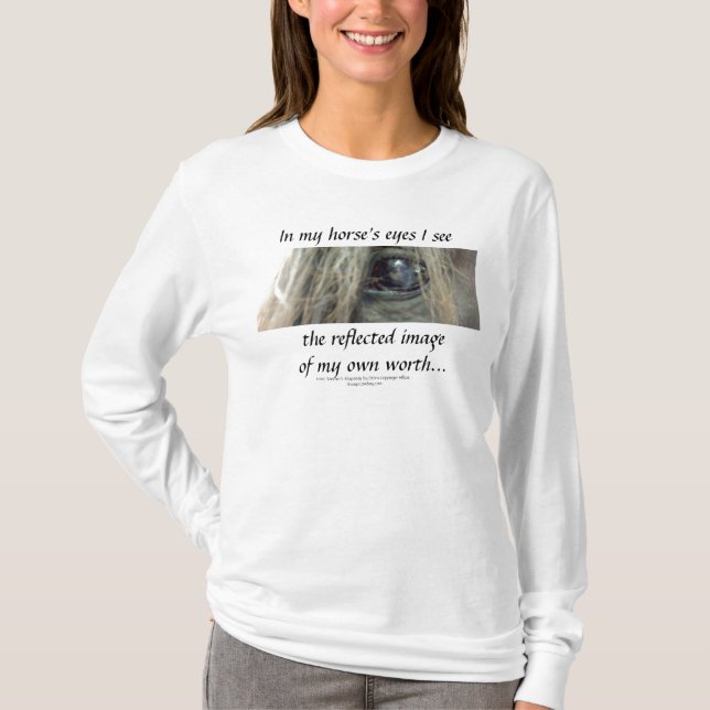 Die Augen mein Pferds/sleeve lang T - Shirt (Vorderseite)