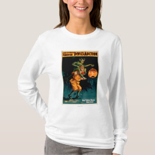 Die Auktions-weißen des Mannes des Teufels die T-Shirt