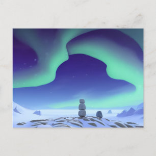Die Aurora Borealis: Tanzlichter im Norden Postkarte