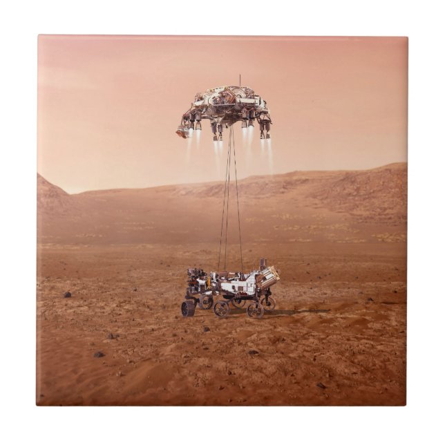Die Ausdauer lief sicher auf den Mars. Fliese (Vorderseite)