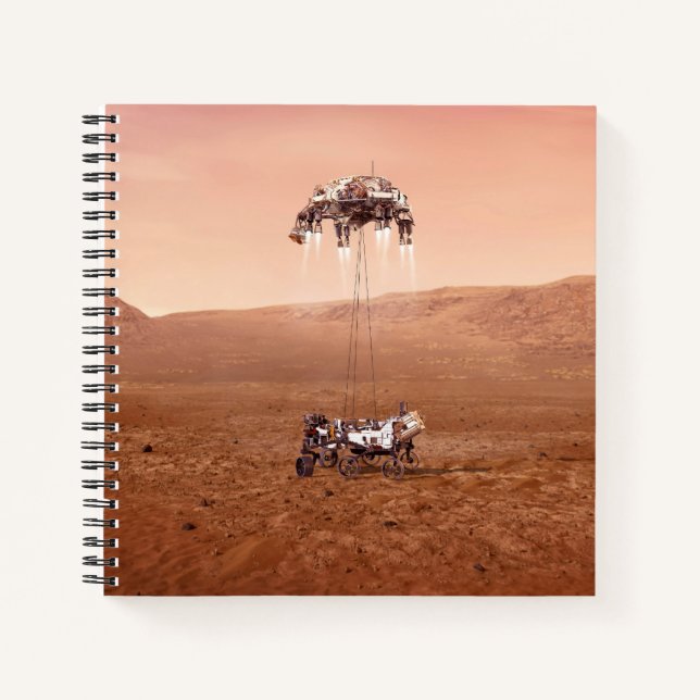Die Ausdauer lief sicher auf den Mars. Notizbuch (Vorderseite)