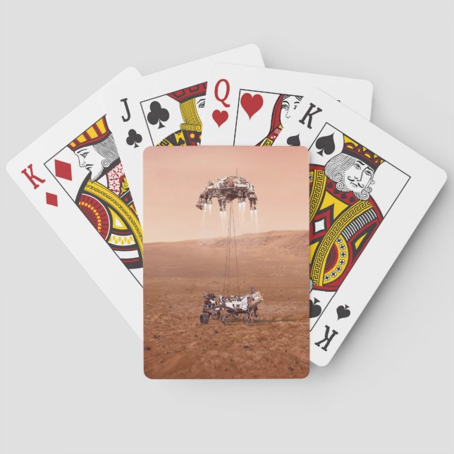 Die Ausdauer lief sicher auf den Mars. Spielkarten (Rückseite)