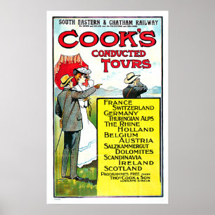 Die Ausflug-Europa-Reise-Kunst des Kochs geleitete Poster