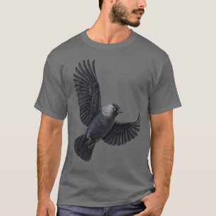 Die ausgebreiteten Fahnen der Dohle T-Shirt