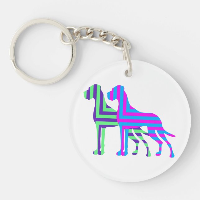 Die ausgewachsene große Grenze Schlüsselanhänger (Vorderseite)